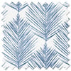 Gentle Palm, Navy - Motorised Roman Blind